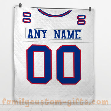 Custom Premium Quilt Blanket New York Jersey American Football Personalized Quilt Gifts for Her & Him